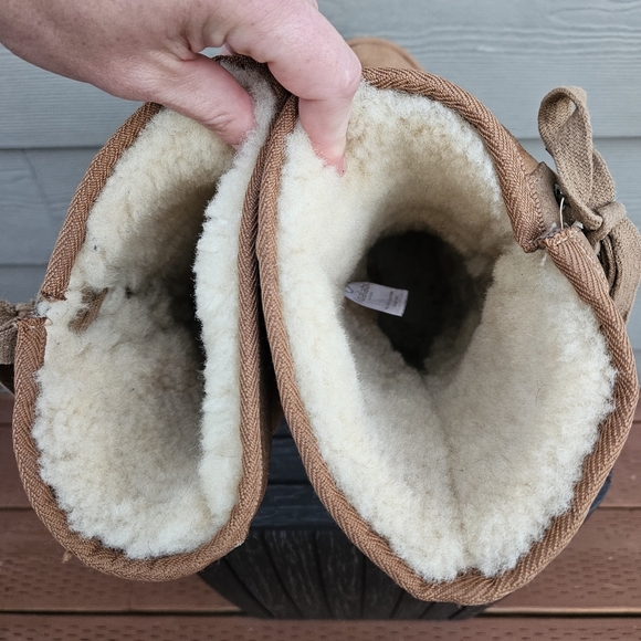 Koalabi Australia Ugg Tall Lace Up Sheepskin Boots Chestnut Brown Womens Size 10 - Picture 15 of 16